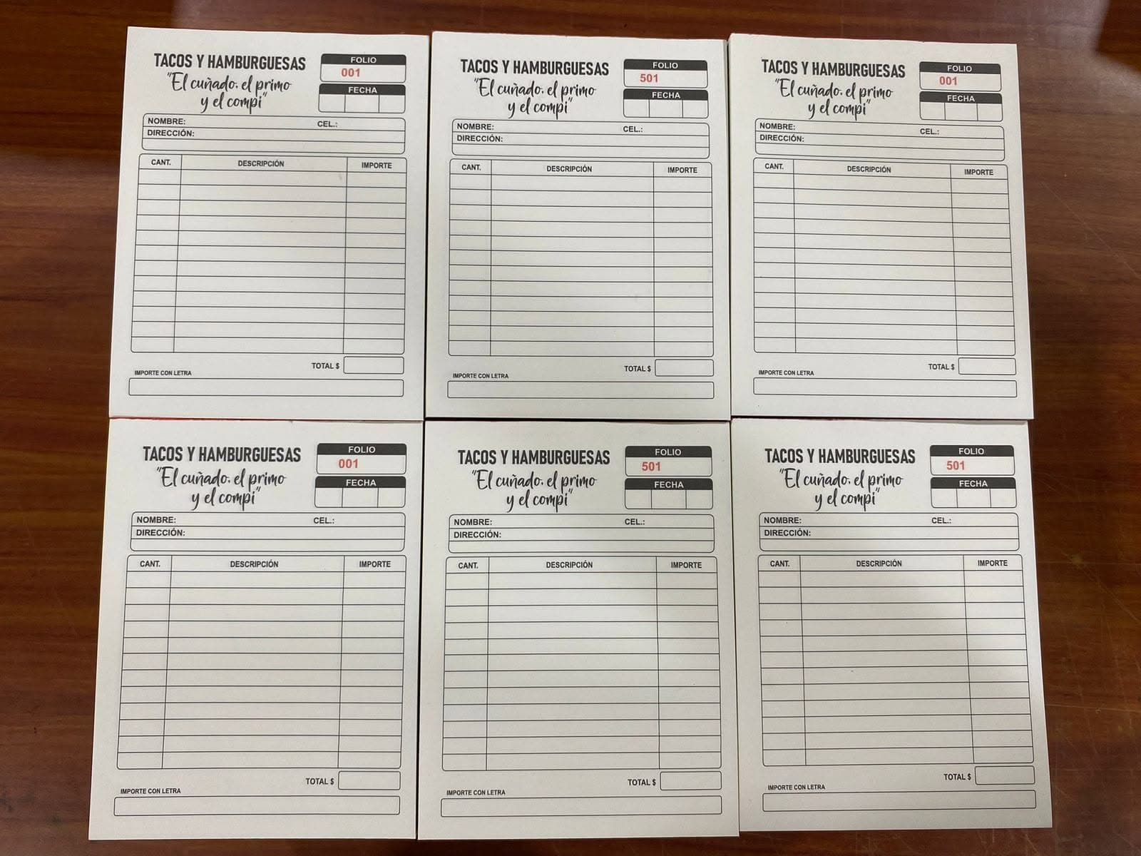 Notas de remisión personalizadas
